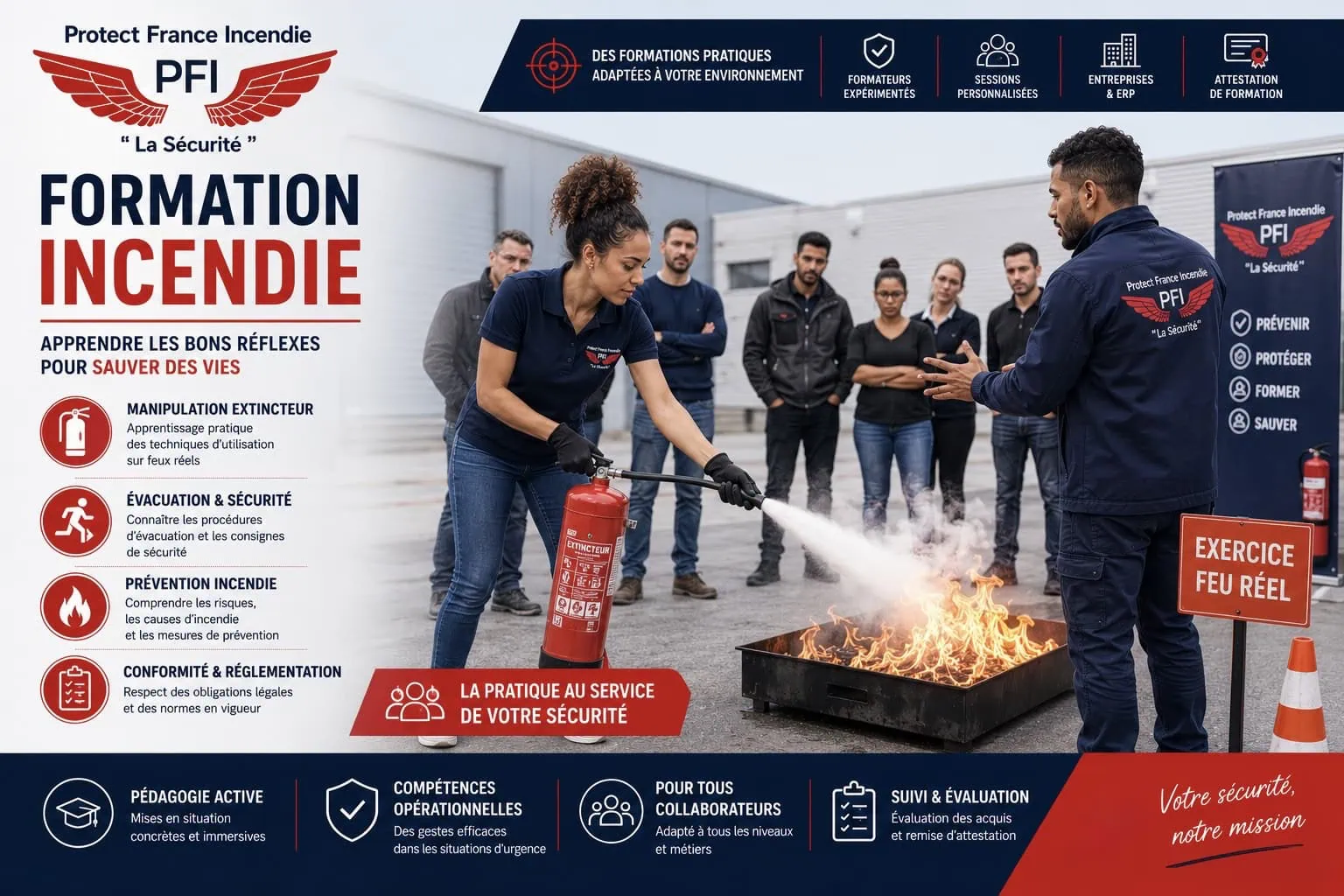 Formation Utilisation Extincteurs Entreprise - Société de formation à l'utilisation des Extincteurs pour Entreprise