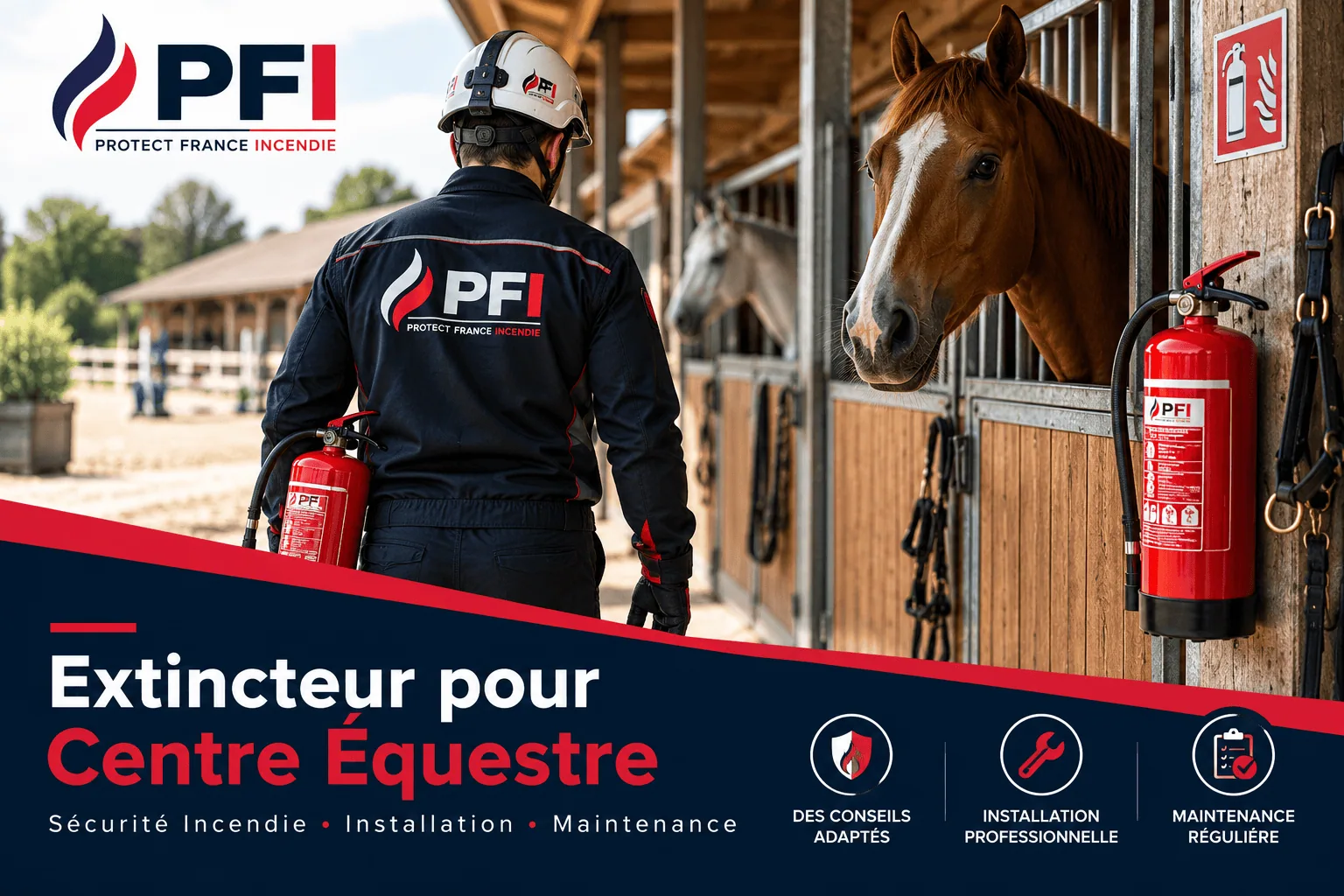 Extincteur pour Centre Équestre - Spécialiste protection incendie
