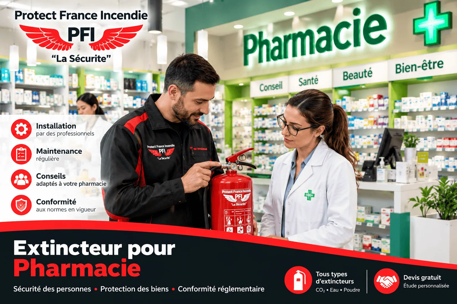 Extincteur pour Pharmacie - Spécialiste protection incendie Extincteur pour Pharmacie - Spécialiste protection incendie