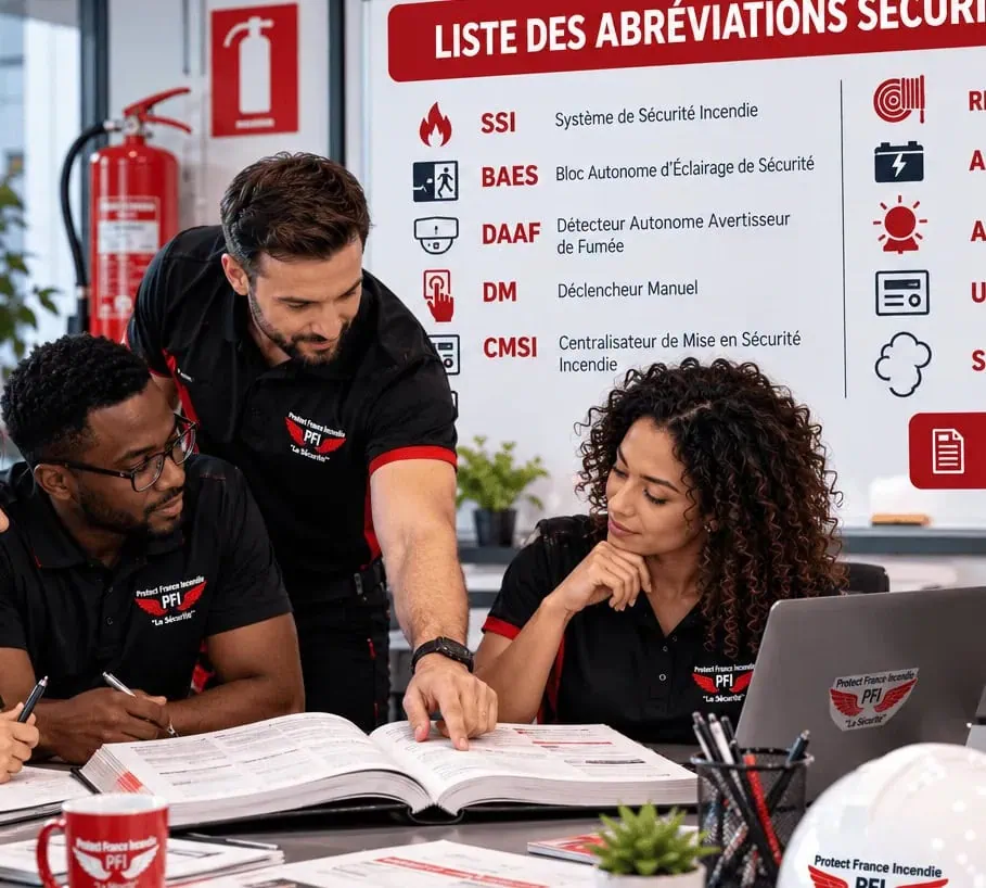 Lexique des abréviations sécurité incendie PFI Liste des abréviations sécurité incendie et SSI