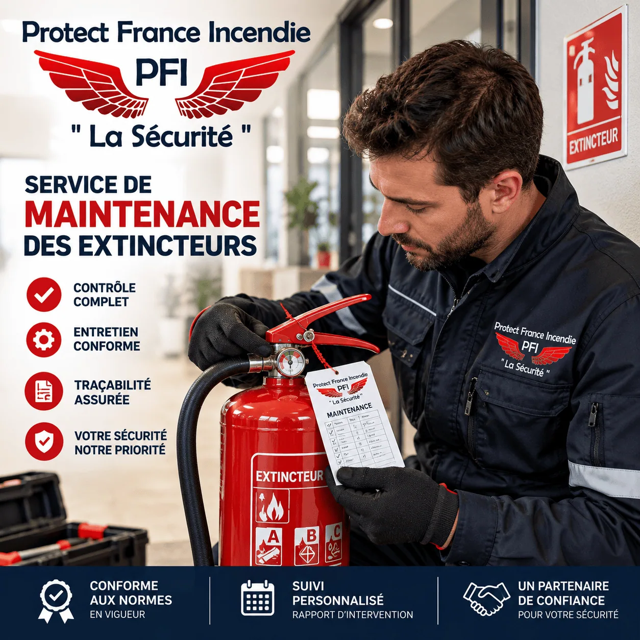 Entretien et vérification des extincteurs portatifs - PFI